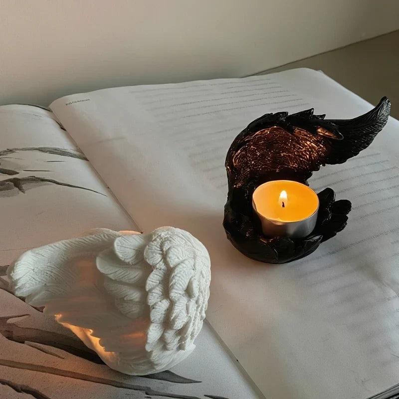 AngelGlow - Angel Wing Resin Candle Holder
