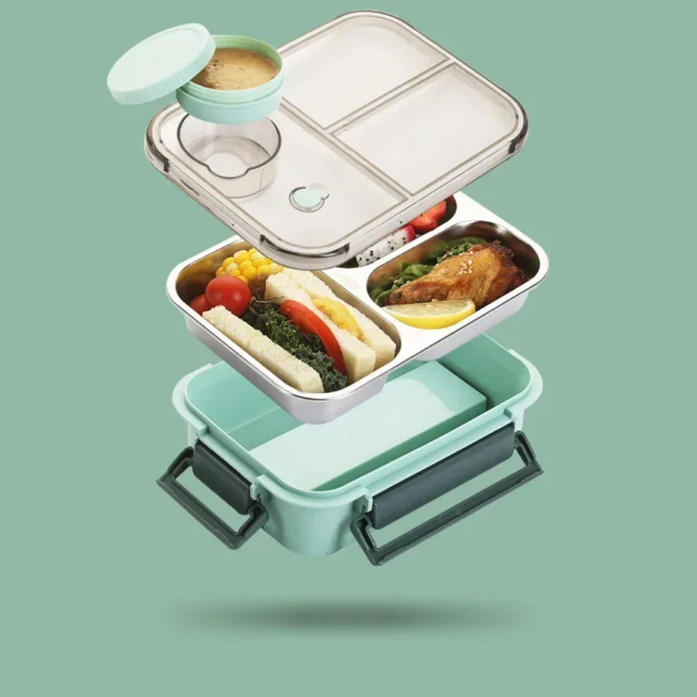 LunchMate - Kompaktní izolovaná nádoba na jídlo s nepropustným víkem a přenosným tvarem