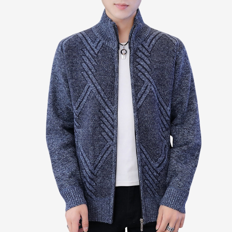 Axel – Jachetă fleece cu mâneci lungi, guler în picioare și fermoar