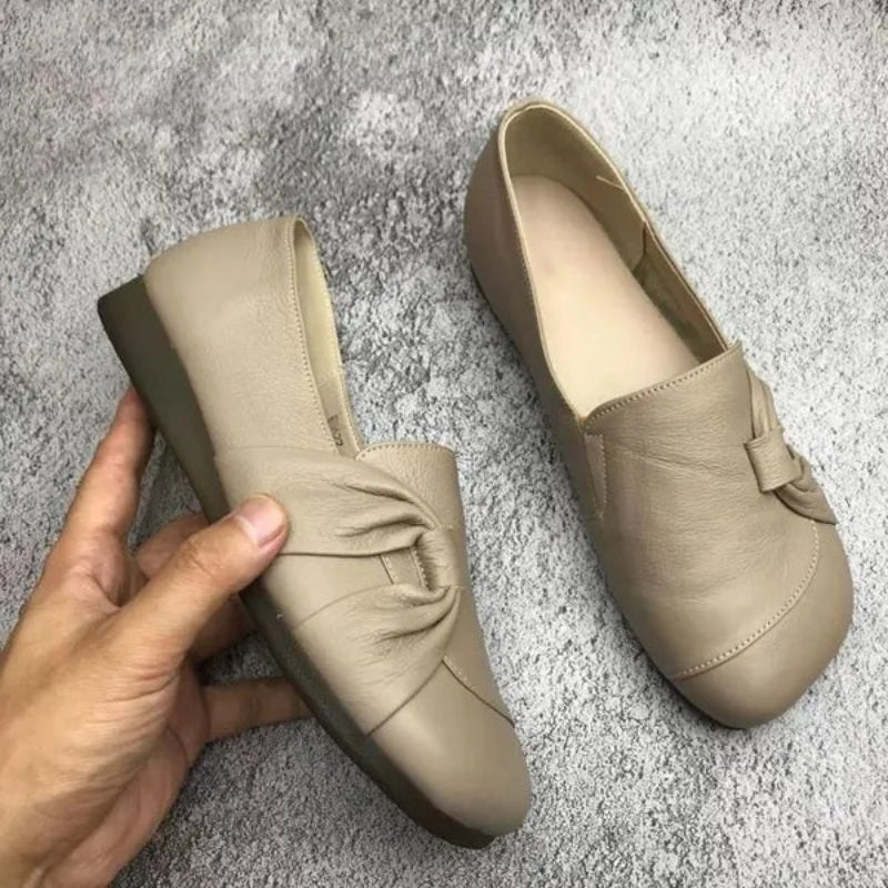 Amara - Pantofi eleganți slip-on cu vârf rotund și toc jos de susținere