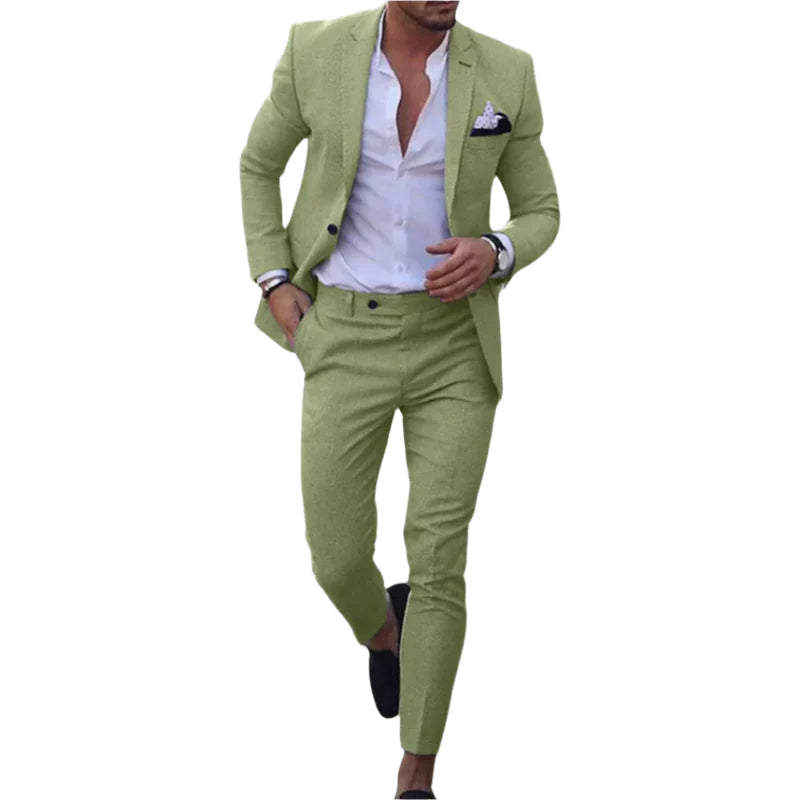 Adrian – Costume homme deux pièces avec pantalons larges et blazer slim fit