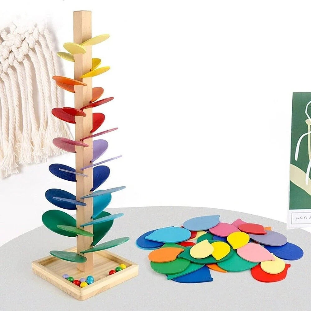 PlayBloom - Tęczowe drzewko z kulkami z kojącym dźwiękiem i interaktywnym wzorem kropli