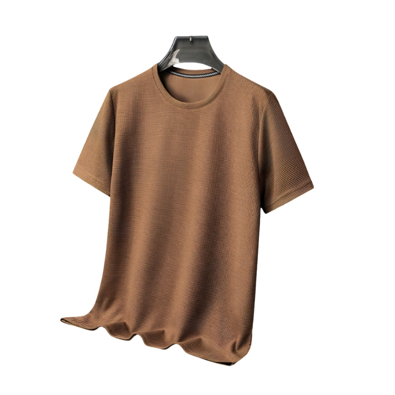 Owen – Tricou cu mâneci scurte și model de tip waffle respirabil