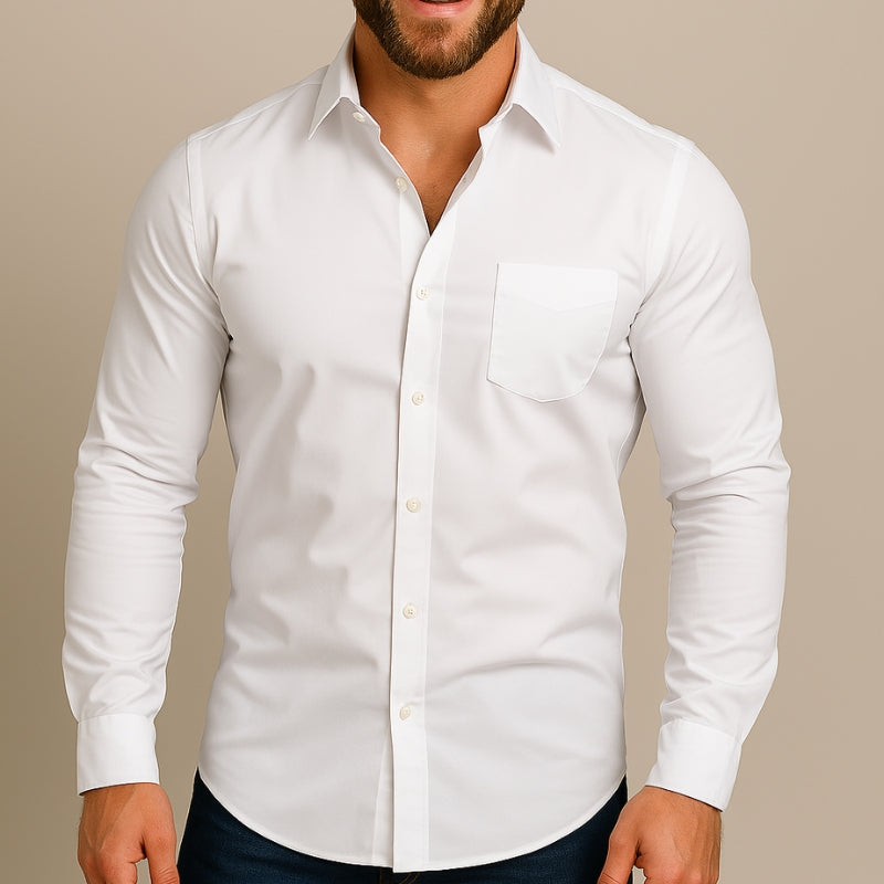 Men’s Slim Fit Long Sleeve Button-Down Shirt