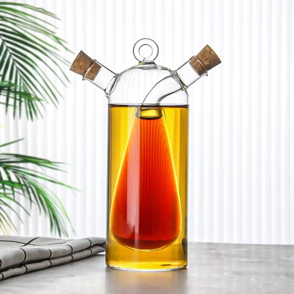 PourVista – Two-chamber dispenser set with artistic inner shapes for stylish serving of liquids