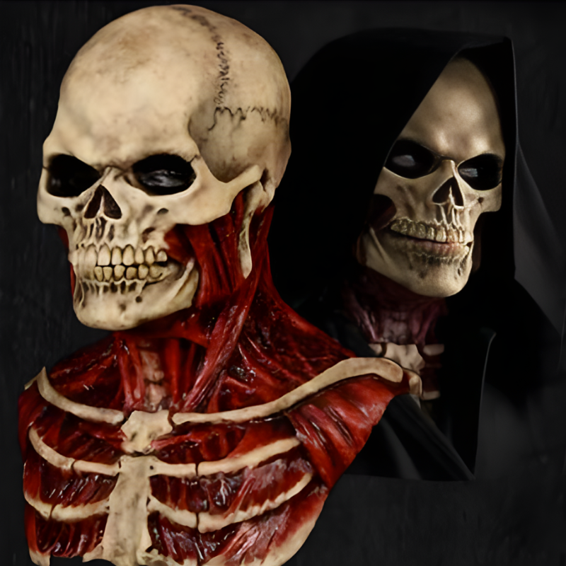 Krvavá maska lebky na halloweensky kostým