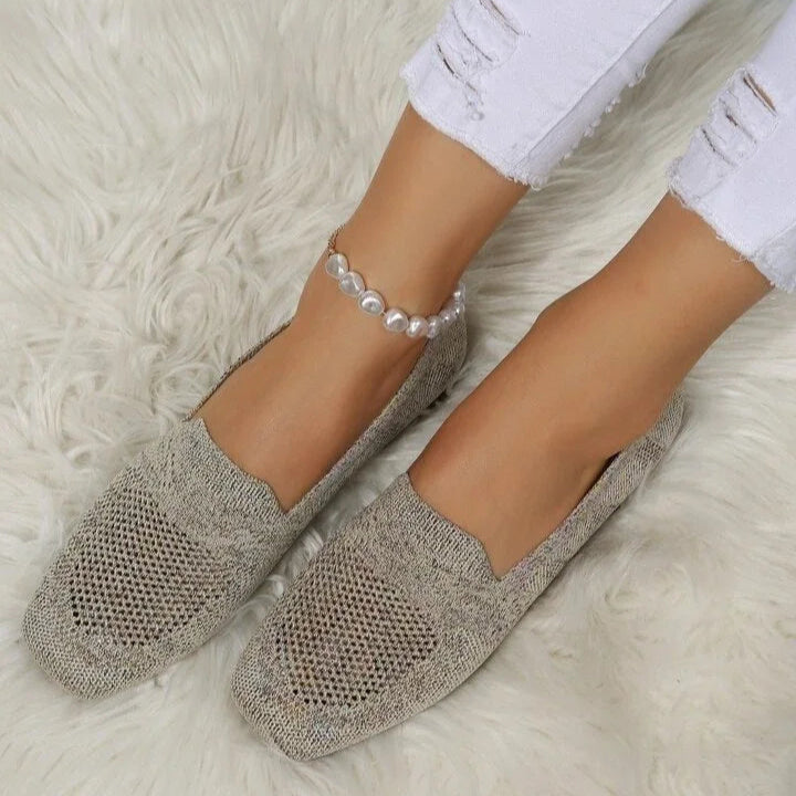 Lina - Lekkie płaskie buty z oddychającą siateczką i antypoślizgową podeszwą