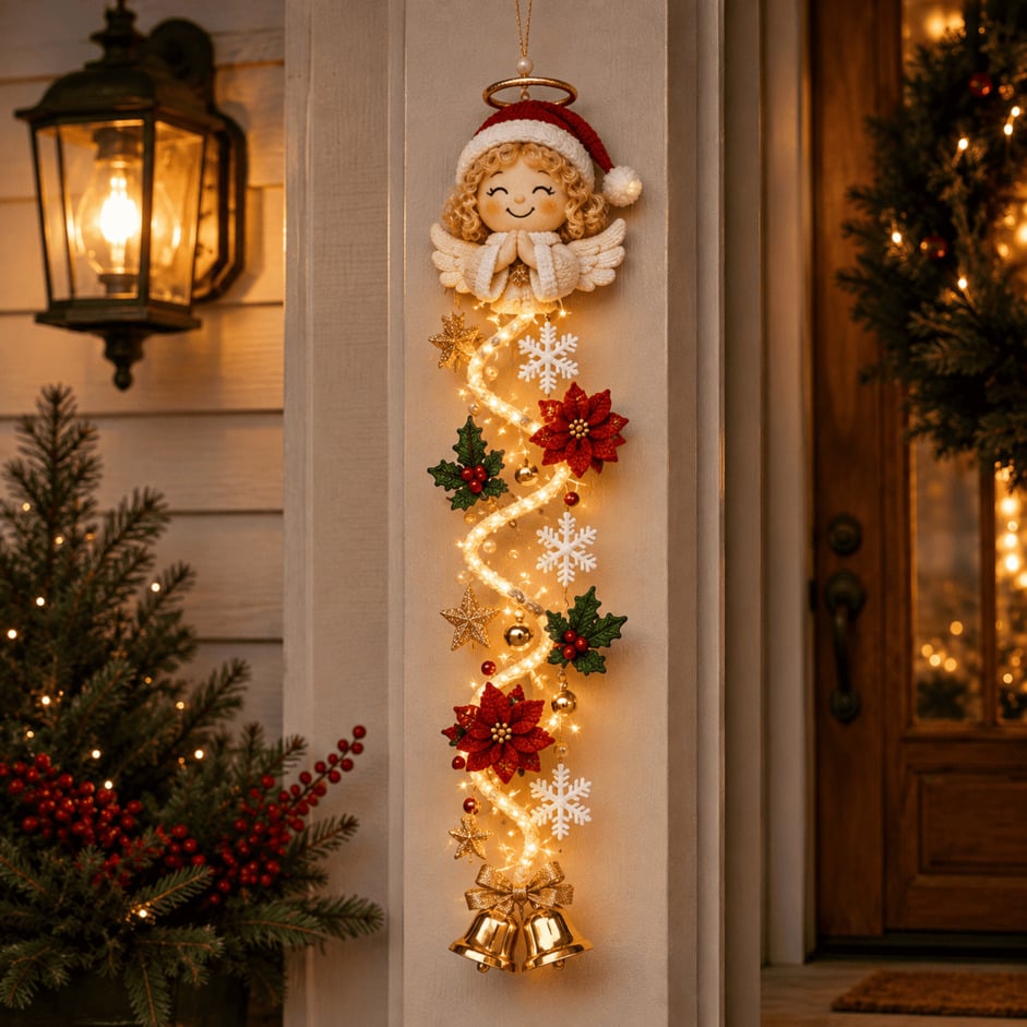 Yuleglint - Décoration de Noël suspendue à LED au design festif