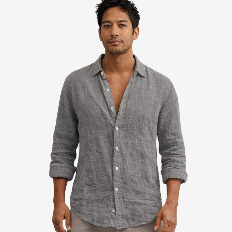 Men's Long Sleeve Button Front Shirt