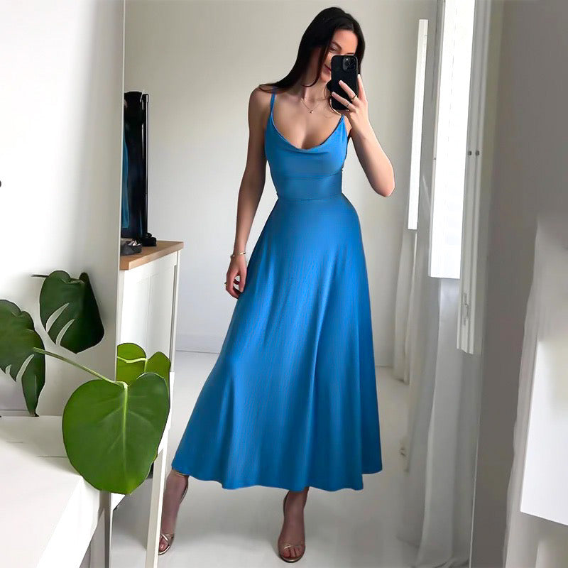 ChicSculpt™ - Rochie Maxi Cu Bretele Fără Spate