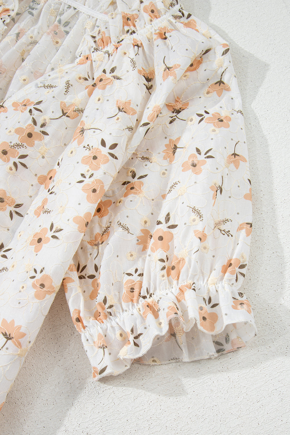 Anna - Elegante camicetta con scollo a V e stampa floreale