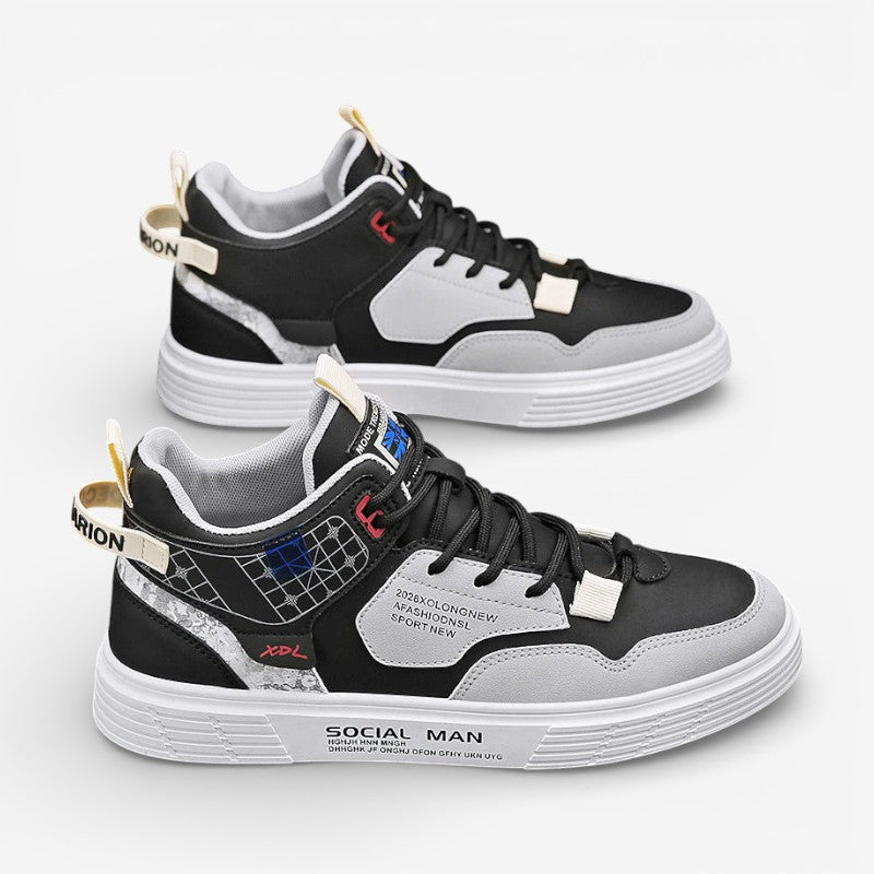 Noah – Sneakersy z płaską podeszwą, okrągłym noskiem i sznurowaniem