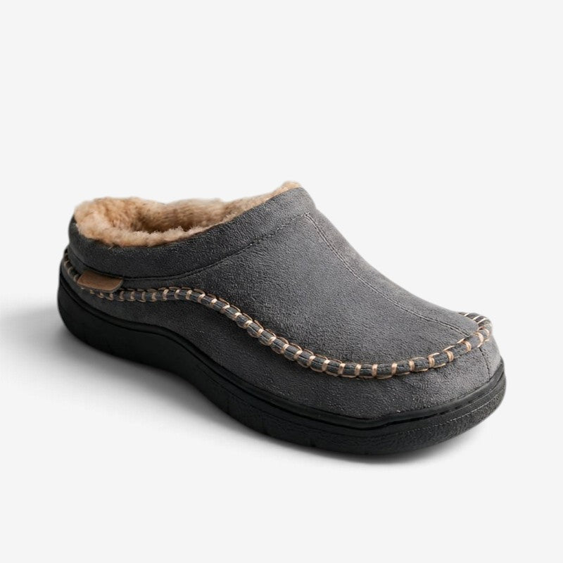 PlushStep - férfi velúrpapucs plüssbéléssel