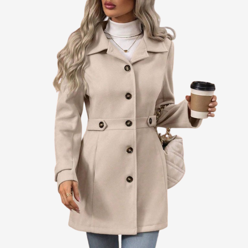 Magnolia - Cappotto a maniche lunghe con collo a risvolto