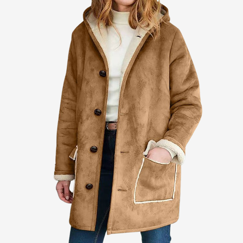 Bella - Manteau à manches longues avec fermeture à boutons