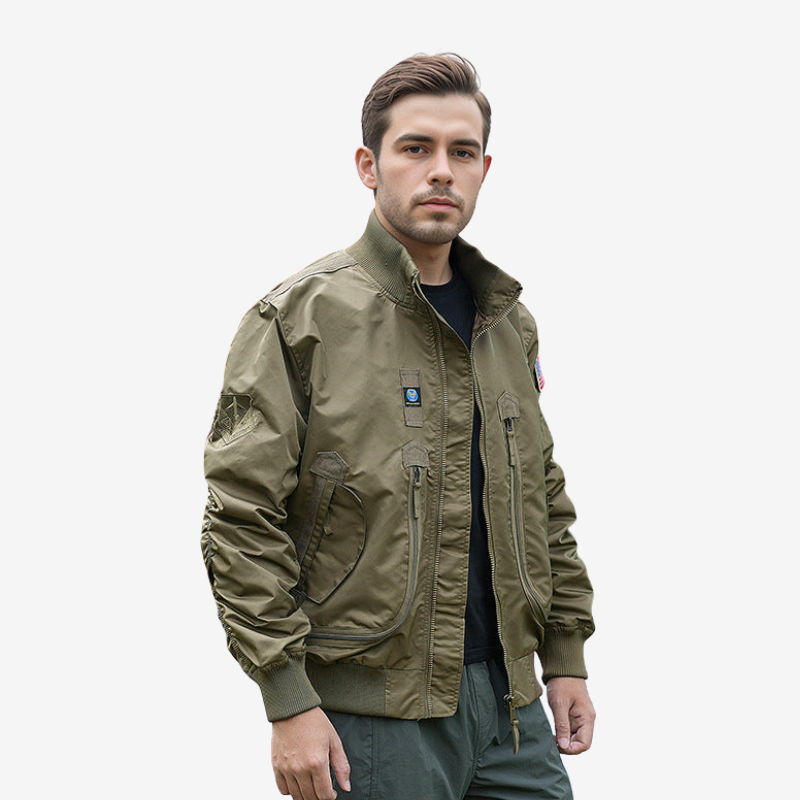 Robert - Long Sleeve Jacket with Zip Closure