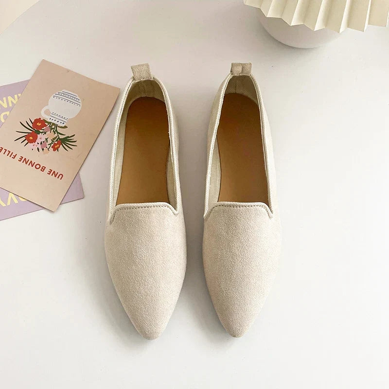 Lena - Scarpe slip-on slim con punta affusolata, vestibilità sicura e suola piatta