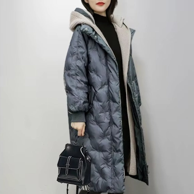 Delaney - Cappotto lungo a maniche lunghe con cappuccio e tasche