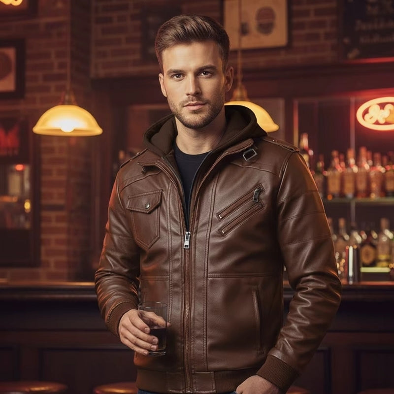 Alden - Veste zippée à manches longues avec capuche