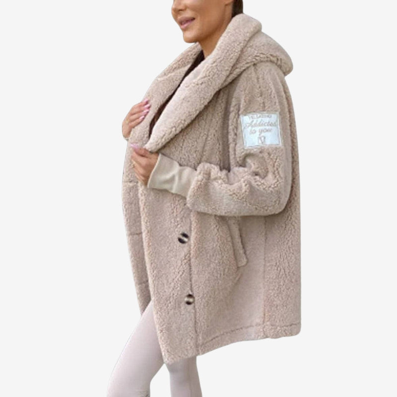 Sienna – Manteau mi-long à capuche avec doublure en polaire