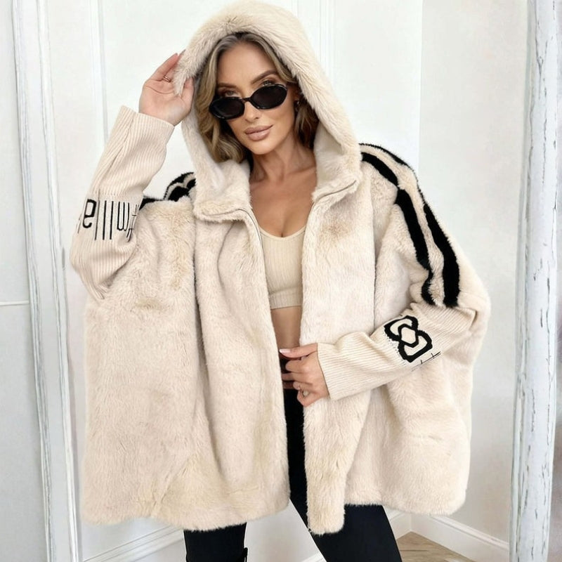 Elara – Kabát s kapucí, dlouhými rukávy a zapínáním na zip