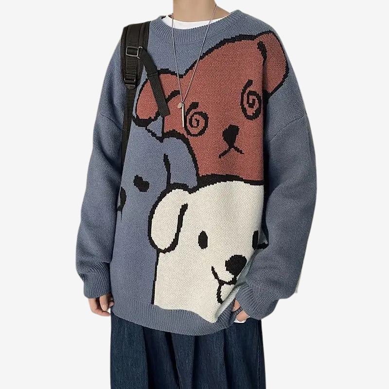 Willem - Long sleeve oversized sweater with crew neck