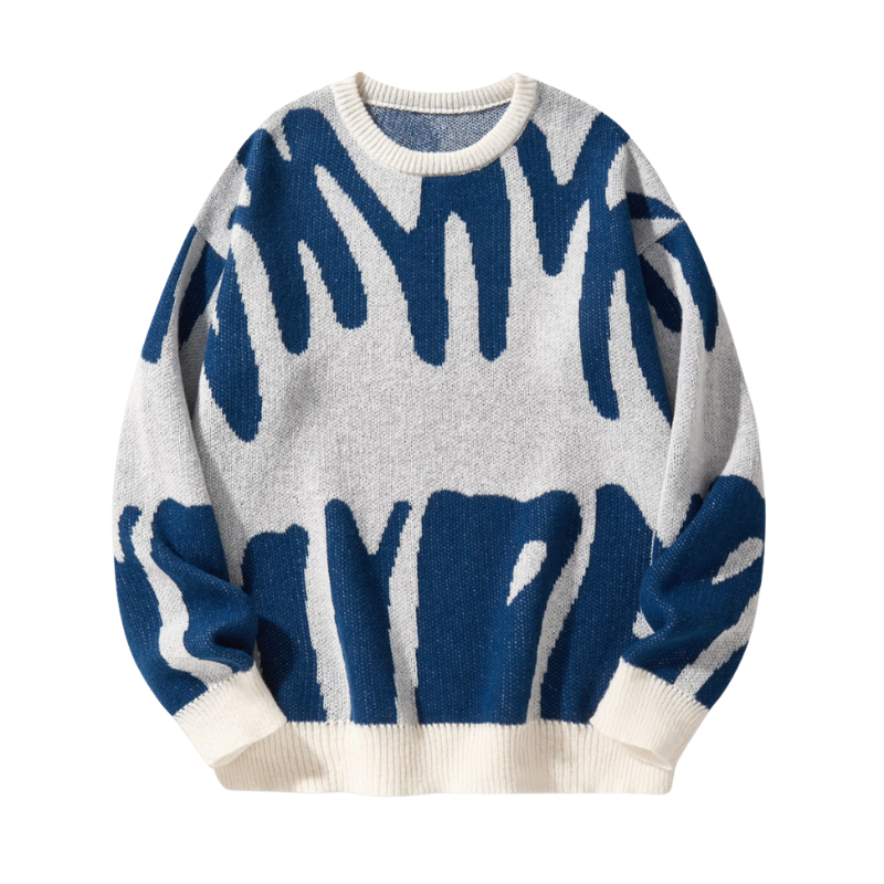 Edward – Long-sleeved sweater with modern print