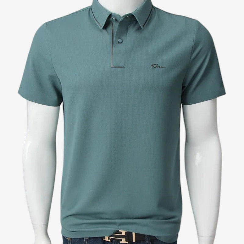 Logan – Polo à manches courtes imprimé avec col à boutons | Confort léger et ajusté | Style décontracté quotidien | Tailles M–4XL