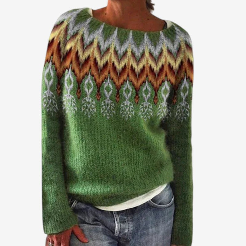 ScandiKnit - Damski sweter ze skandynawskim wzorem