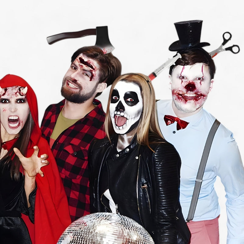 GothicGlow - Upiorna opaska na włosy na Halloween i mroczne imprezy