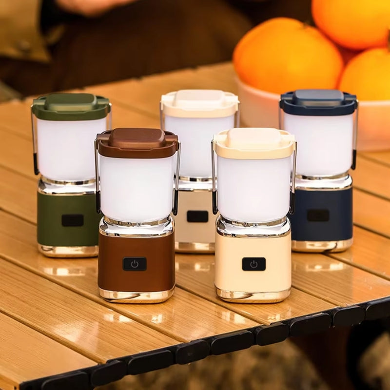 CampBeam – Lampă multifuncțională de camping cu LED, mâner de agățat și încărcare USB