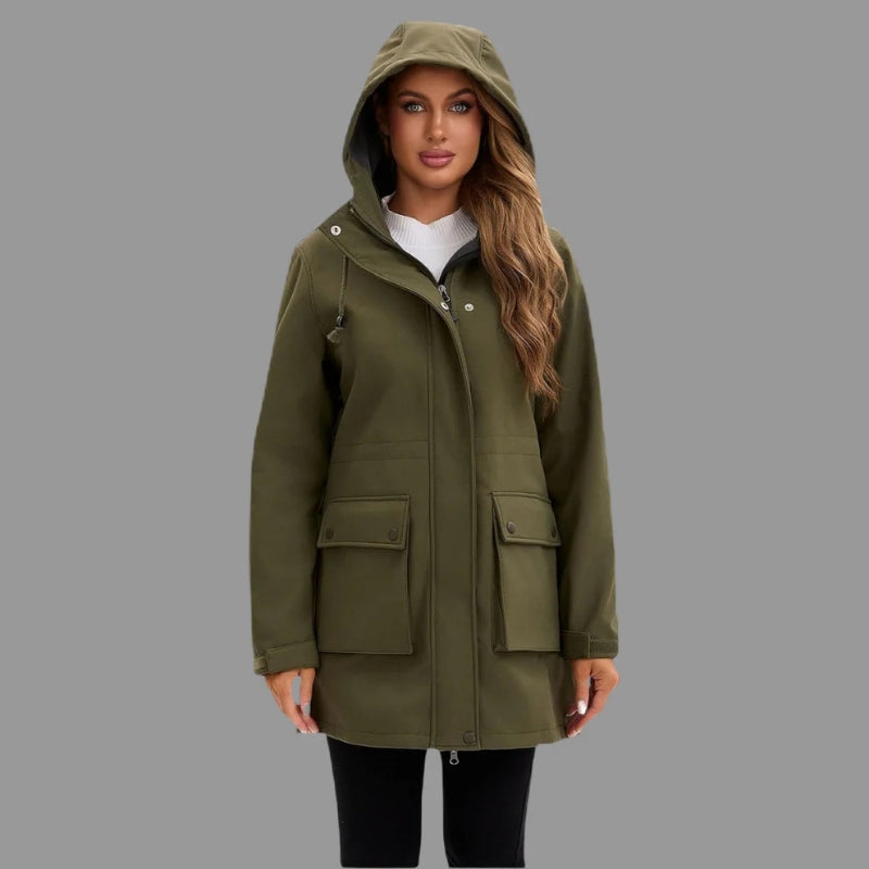 Freya – Long sleeve hooded zipper jacket with pockets