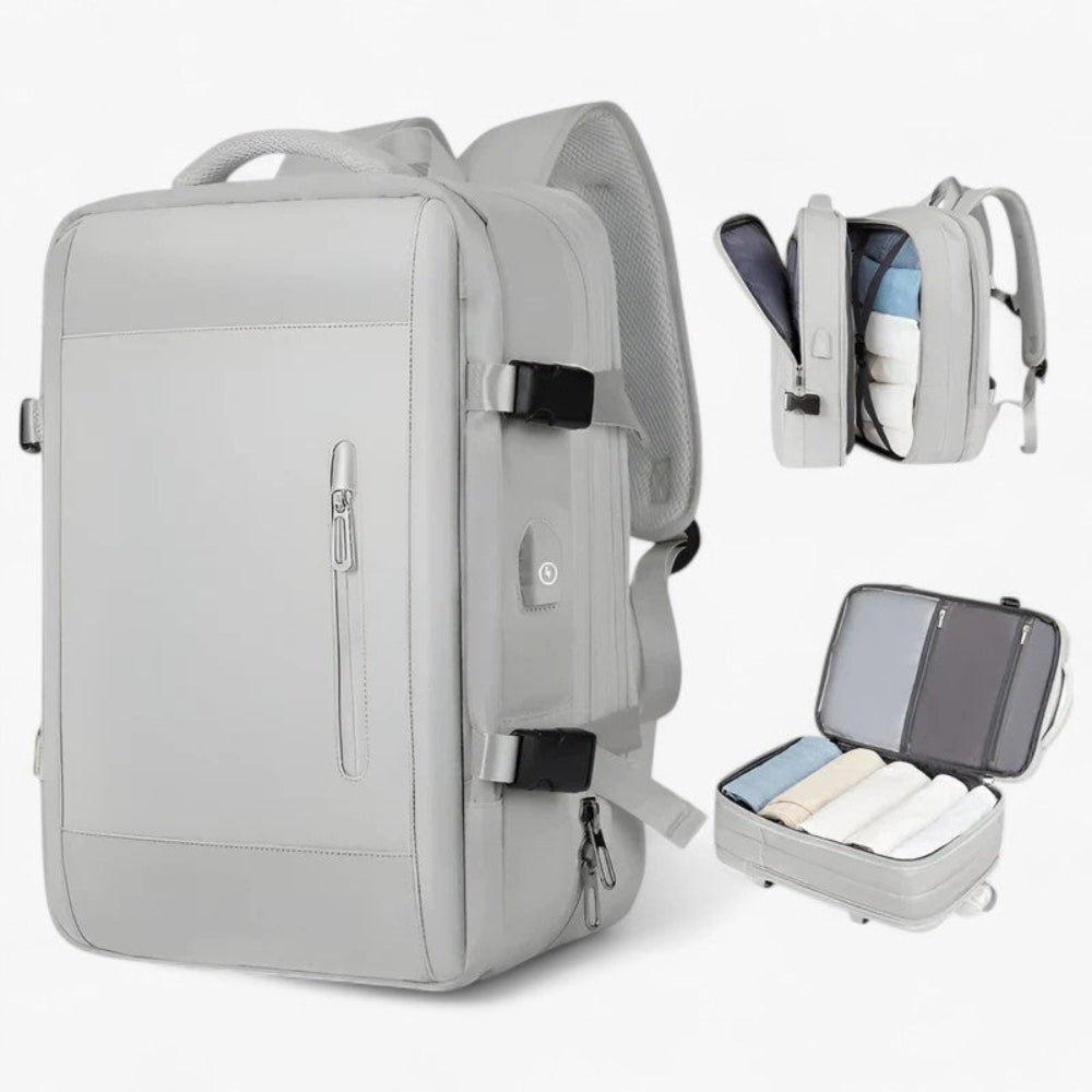 PackMore - Zaino da viaggio espandibile con tasca nascosta e chiusura lampo