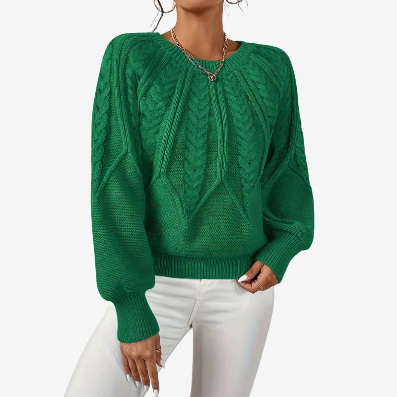 Freya - Long Sleeve Sweater with Crew Neck