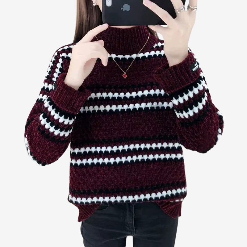 Olga - Turtleneck sweater with long sleeve and ribbed design