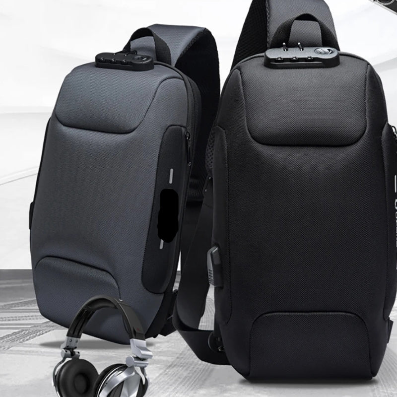 Mark – Crossbody Tas met Ritssluitingen en Verstelbare Band