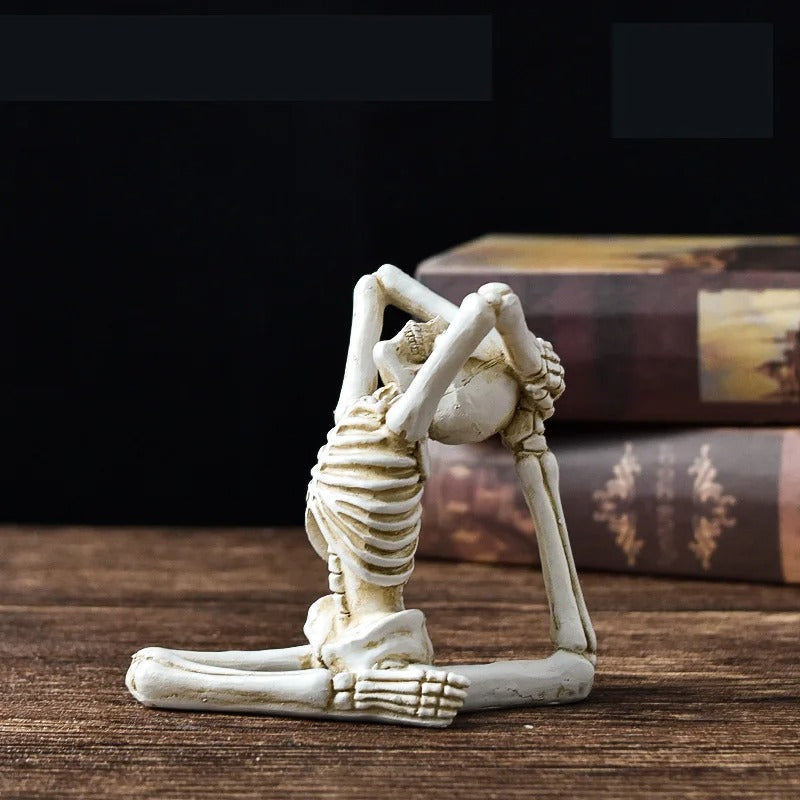 Figurka szkieletu na Halloween, dekoracja z żywicy