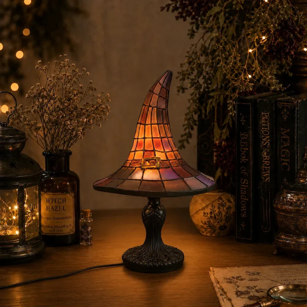 LumaMosaic - Stolová lampa s mozaikovým tienidlom a živicovou podstavou