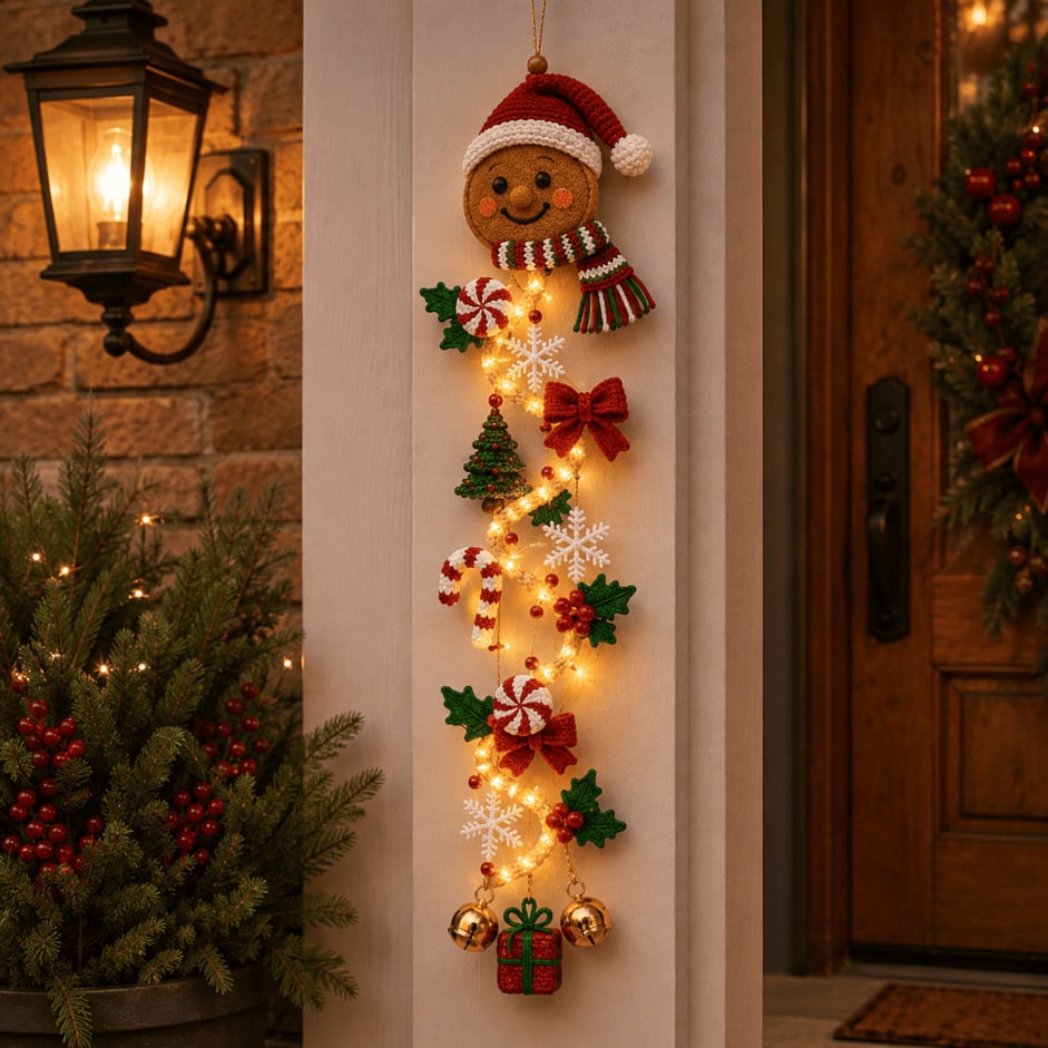 Yuleglint - Décoration de Noël suspendue à LED au design festif