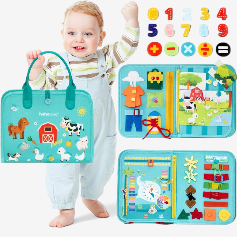 FeltLearn - tablica aktywności Montessori z elementami edukacyjnymi