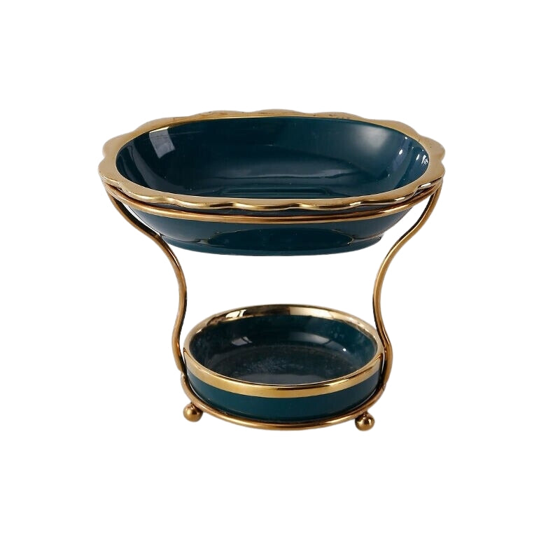 SageFlow - Elegant soap dish with raised design and drip tray