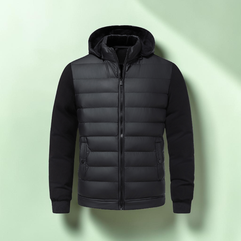 Giacca con cappuccio e zip da uomo