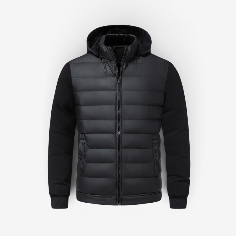 Giacca con cappuccio e zip da uomo