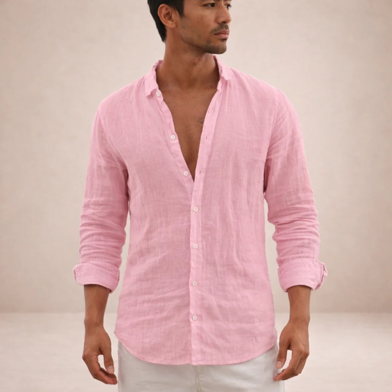 Men's Long Sleeve Button Front Shirt