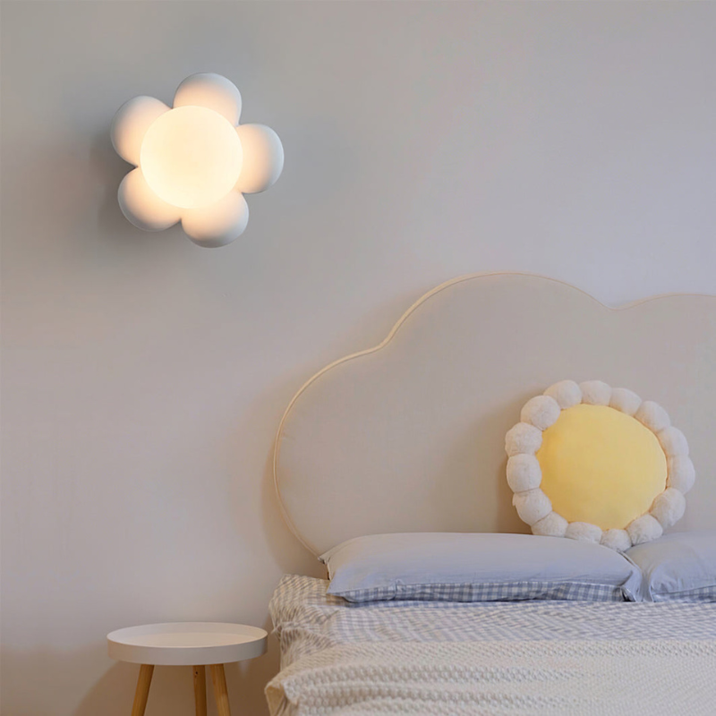 OakGlow – Applique murale en bois avec abat-jour en verre et finition en résine