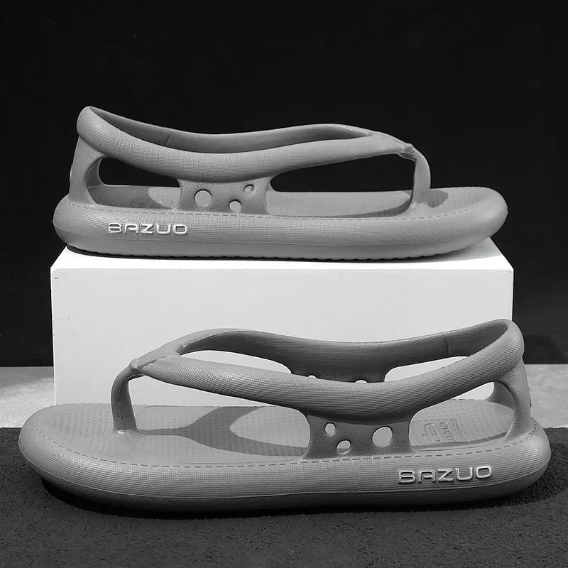 Nico – Casual Slip-On Sandals with Cut-Out Sides and Flat Sole
