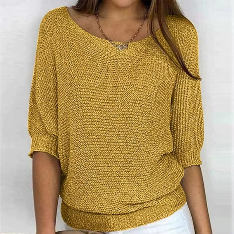 Gianna - Long sleeve sweater with round neck
