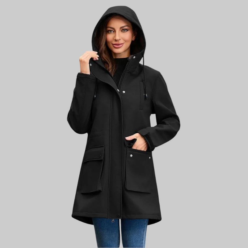 Freya – Long sleeve hooded zipper jacket with pockets