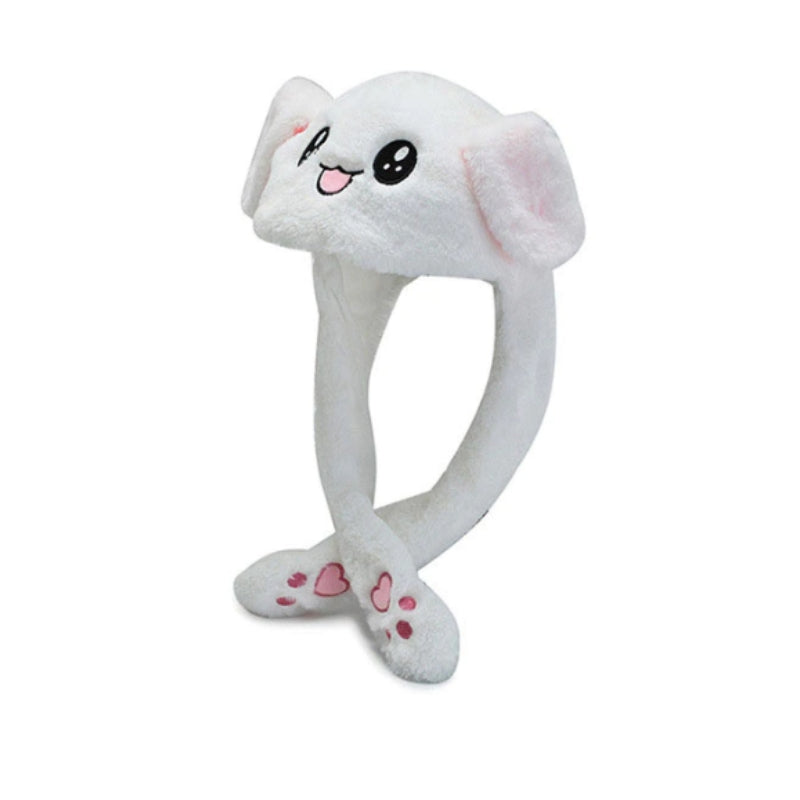 BunnyGlow - Chapeau lapin avec oreilles mobiles et lumières LED