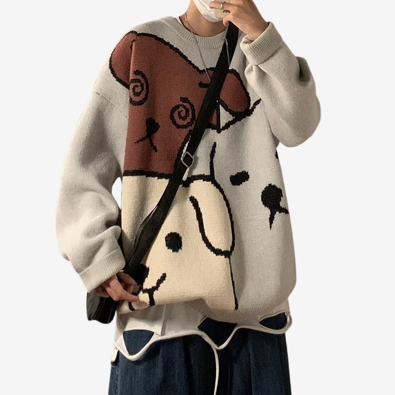 Willem - Long sleeve oversized sweater with crew neck